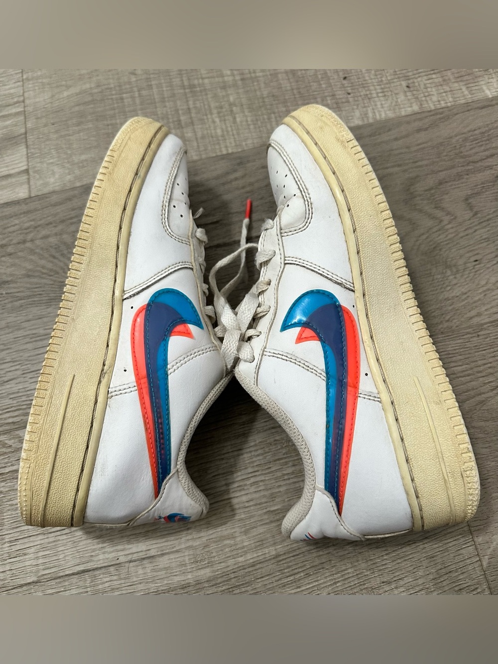 Nike Air Force 1 Low Multi-Color Swoosh Kids Size ~3.5Y / CN 235